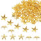 sourcing map Lot de 150 clous en forme d'étoile en métal de 10 mm - 5 griffes - Ton doré - Pressé à la main - Perles punk - Rivets à pointes - Tête de clou pour loisirs créatifs - Pour vêtements, sacs