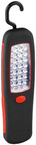Goobay 30451 Taschenlampe Magnetische Befestigung Taschenlampe Schwarz, Rot LED - Taschenlampen (Magnetische Befestigung Taschenlampe, Schwarz, Rot, ABS Synthetik, 24 Lampen, LED, AA)