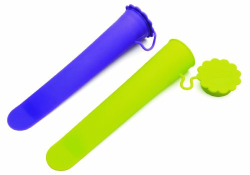 IBILI MOLDES Sorbete (2 PCS), Silicona, púrpura/Verde, 20 cm