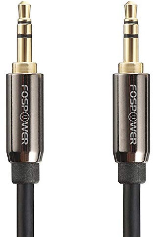FosPower Câble Jack 3,5 Male Male Audio Câble 7,5m Voiture Auxiliaire Extension 3,5mm Jack Mâle Vers Mâle Rallonge – 7,5 m – Noir