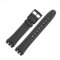 MARBURGER Uhrenarmband 12mm Kunststoff Schwarz - Montage Set 6281210150520