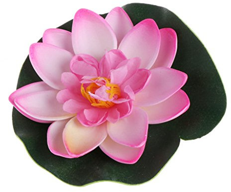 jagenie Künstliche Fake Floating Blumen Lotus Seerose Pflanzen Garten Tank Teich Decor rose