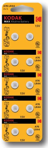 Kodak AG13/LR44 / 76A / V13GA / A76 Pile Bouton alcaline - 1x Blister