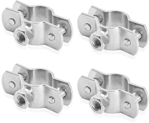 PRIOstahl® Rohrschellen aus Edelstahl V2A f. Stockschrauben - Rohrhalter Rohrbefestigung Rohr (3/8 Zoll, 16-24mm, 4 Stück)