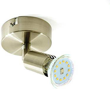 LED-Strahler-Spot LINOS nickel Decken-Wand-Spot-Leuchte-Lampe-Balke (1-flammig) 7 Watt 650lm 3000K