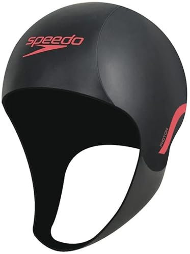 Speedo Fastskin Photon Cap-Soa19111-bksr-Au Badekappe, Unisex für Erwachsene M schwarz/rot (Black/Siren red)