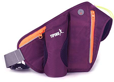 FANDARE Marsupio Sportivo Trekking Monospalla Unisex Zaino Monospalla Porta Borraccia Cintura Viaggio Sling Bag Uomo Donna per Corsa, Ciclismo, Arrampicata Zaino Tracolla Impermeabile Nylon Viola