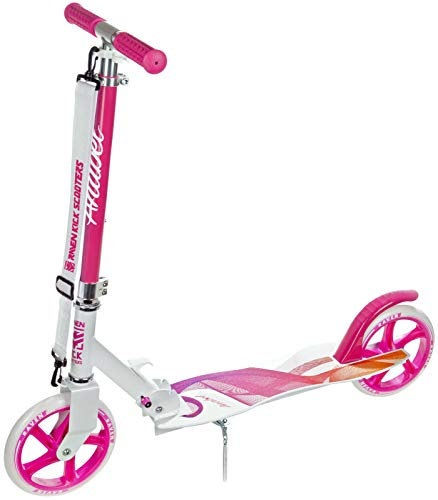 RAVEN Monopattino per bambini con forcella da 200 mm e freno a mano (rosa)