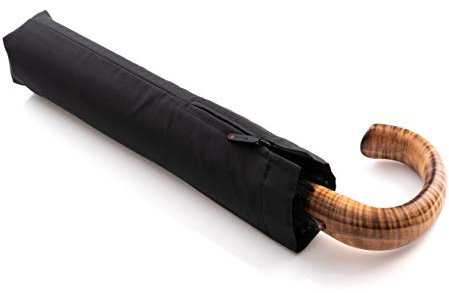 Knirps Herren Taschenschirm S.570 Holz-Rundhakengriff Black