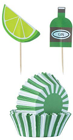 Mason Cash 48 Gin and Tonic Cupcake Case and Toppers