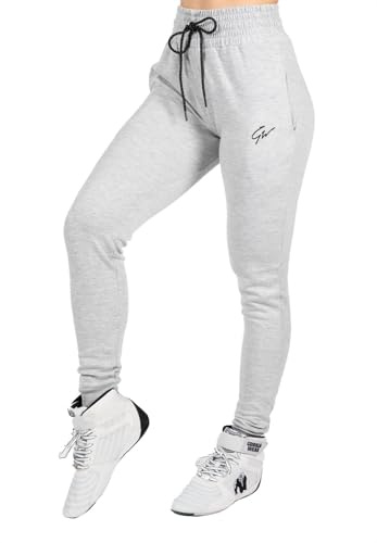 Gorilla Wear Pixley Sweatpants - grau - atmungsaktive leichte bequem Jogginghose Hose mit Logo zum Sport joggen Laufen Alltag Workout Training aus Baumwolle Polyester ansprechende Passform, S