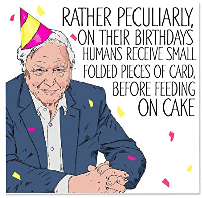 NotNiceThings Geburtstagskarte von Celeb Rity (David Attenborough)