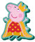 Peppa Pig Formkissen Königin 35 cm, Weiches Kuschelkissen in einer lustigen Form, KL84780, Kids Licensing