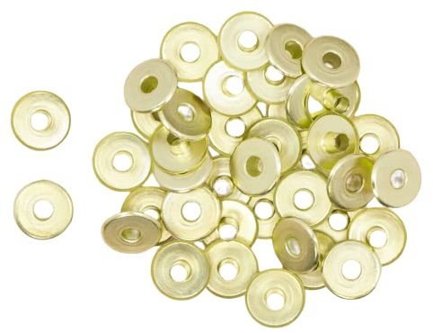 Craftelier - Set mit 40 Wide Metallösen Ideal für Scrapbooking und Bastelarbeiten | Gültig für verschiedene Materialien | Ca. Größe Innendurchmesser 5 mm und Außendurchmesser 13 mm - Farbe Gold