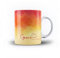 iCaseDesigner Personalised Watercolour Painting Name with Heart 11oz Ceramic Mug - 4. Sunset Orange