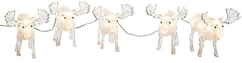 Konstsmide LED Acryl Elche, 5er-Set, 40 warm weiße Dioden, 24V, Außen (IP44), weißes Kabel - 6241-103