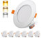 da LIGHT LED Einbaustrahler Flach 230V 9W, Strahlende Einbauleuchten Silber 6 Stück, Badlampe Spot 3000/4000/6000K, Deckenstrahler IP54 Wasserfest für Badezimmer Wohnzimmer Küche Schlafzimmer