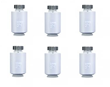 Zigbee Smart Heizkörperthermostat Ventilkopf, 6pcs Thermostatisches Heizkörperventil TRV Programmierbares Zentralheizungssystem Zubehör, thermostat heizung smart home für Tuya und Alexa, Google Home