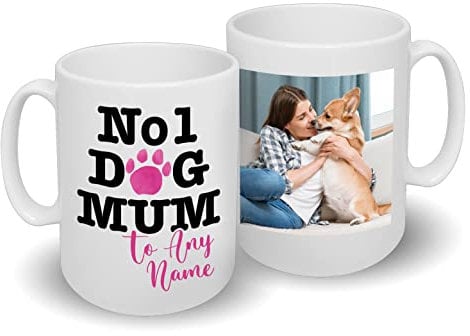 Spoilt Rotten Pets Number 1 Dog Mum Personalised Photo No.1 Mum Mug Mother's Day Mug Custom Printed Mug
