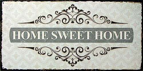 Retro Schild mit lustigem Spruch - Home Sweet Home - als Geschenkidee für Geburtstag Weihnachten 20x40 cm Holzschild Vintage DEKO 5