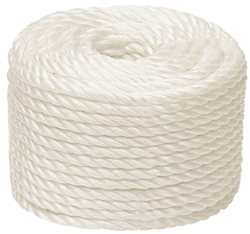 vidaXL Arbeitsseil Bodenarbeitsseil Arbeitsleine Mehrzweckleine Seil Bootsleine Allzweckseil Schnur Tau Leine Gedreht Weiß 24mm 100m Polypropylen