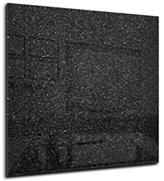 Canvasfly 60x60 Wandpaneele für Küche Deko-Spritzschutz für Küchenrückwand Glas Bilder Gehärtet Küchen-Deko Glasplatte aus Vorgespanntem Glas Küchenrückwandplatte Schwarz