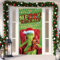 Molinter Weihnachten Türabdeckung Grinch Dekoration Weihnachtsmonster Hintergrund Banner Outdoor-Weihnachtsdekoration für Haustür (D)