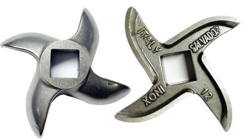 Lama per tritacarne n. 12, parti di ricambio per tritacarne, coltello di ricambio per smerigliatrici, si prega di controllare le dimensioni e la forma (lama per tritacarne n. 12)