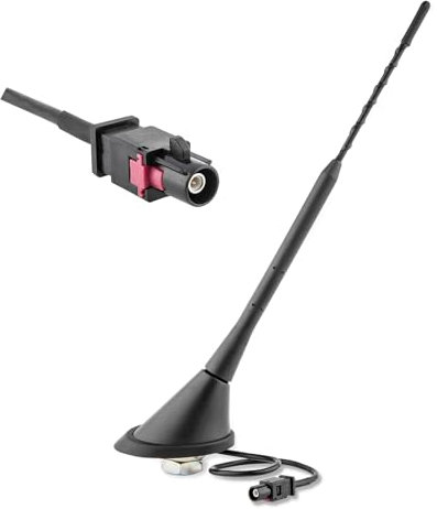 RED WOLF Fakra Antenne Auto Dachantenne für VW Polo Golf Opel Corsa Astra Citroen Peugeot Audi BMW FIAT, FM AM Antenne kfz Antennenfuss Auto mit Fakra Stecker