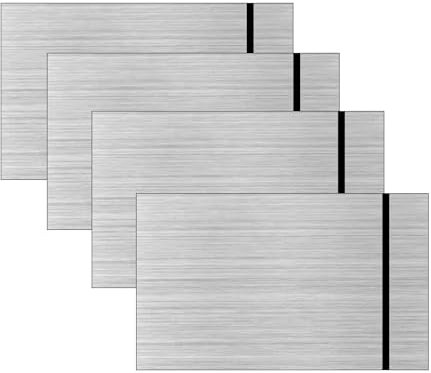 ATOMSTACK Lot de 4 panneaux bicolores gravés au laser pour panneaux de jardin, de terrasse, de bureau, panneaux muraux, panneaux de rue, logos or rose mat brossé avec gravure en noir