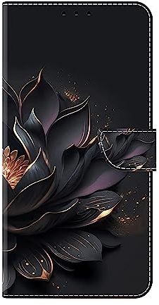 GLANDOTU Lederhülle für Xiaomi Poco X6 Pro 5G Hülle, Kartensteckplätzen Muster Flip Motive Wallet Handyhülle Tasche Case Schutzhülle Kompatibel mit Xiaomi Poco X6 Pro Hülle - Violetter Lotus