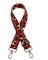 Whakano Leopardenmuster Verstellbarer Schultergurt Taschengurt Breit 3,8CM Unisex,Längenverstellbarer 75-130cm Schulterriemen,Taschengurte zum Wechseln,DIY Zubehör für Tasche,Schwarz Schnalle,Weinrot