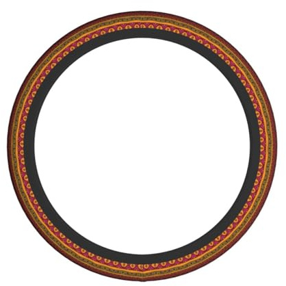 Elastischer Lenkradbezug mit mexikanischer Volkskunst, Boho-Druck, komplett bedruckt, hochwertiger Chloropren-Kautschuk, rutschfest, langlebig, umweltfreundlich