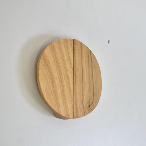 ZYFH8992 2 Stück Schrankgriffe Kinderzimmer Halbmond Profilgriff Massives Holz Möbelgriff Halbrund SchubladenKnöpfe,Türgriff Zugknöpfe für Kleiderschrank (Esche)