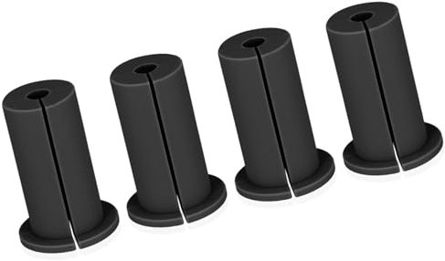Cable Hole Cover Small, 4PCS Ethernet Cable Grommet 1 Inch Rubber Cable Wall Pass Through Grommet for Home and Outdoors White 4PCS Ethernet Cable (Black)