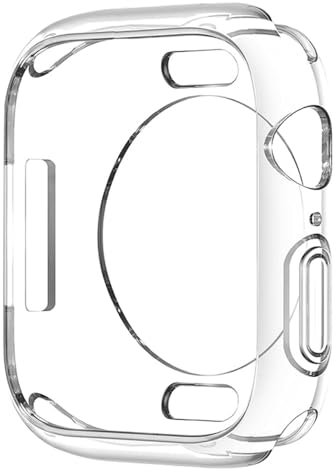 HANKN Hülle für Apple Watch Series 11 10 46mm, Weich TPU Abdeckung Schutz iWatch [Kein Frontbildschirmschutz], 46 mm Transparent