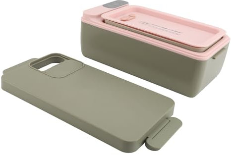 Yanmis Portable Electric Lunch Box, 1L Large Capacity Food Warmer and Heated Lunch Box for Office, 316 Stainless Steel Food Heater with Carry Bag for Adults, Leakage Proof Design (Green)