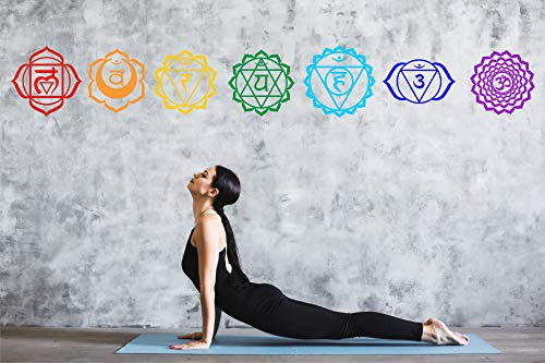 Wandtattoo 7 Chakren Chakra Aufkleber Yoga Wandaufkleber 20cm 30cm oder 40cm Farbewahl Kronenchakra