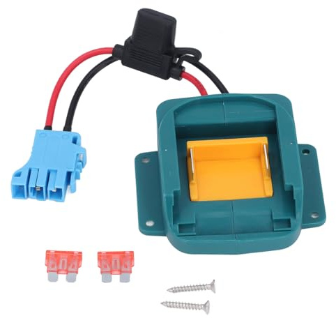Battery Adapter 18V Battery Conversion Kit with Wire Harness Connector Holder for BL1850 BL1860 Kids Riding Toy Child Toys Electric Vehicles (Blue Connector)