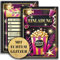 10x Glitzer Einladungskarten Kinokarten Kinobesuch Kino Karte Mädchen Frauen Glitzer Filmabend Geburtstag Einladungskarte Feier 10x15cm Kinder und Erwachsene Movie Night Kindergeburtstag Pink Gold
