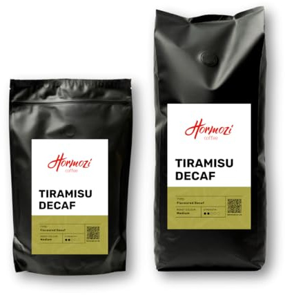 Freshly Roasted Hormozi Coffee - Tiramisu Flavoured Decaf Coffee Beans 250g - Medium Roast