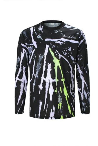 ZesiikLvie MTB Trikot Herren Fahrradbekleidung Radtrikot Herren Langarm Moto MX Downhill Enduro Jersey Atmungsaktiv Schnell Trocknend