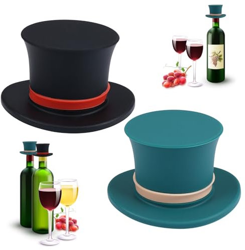 2 Stück Weinverschluss Flaschenverschluss, Silikon Flaschenverschluss Flaschenverschluss Bierflaschen Verschlusskappe für Weinflasche, Wiederverwendbare Flaschenverschluss für Wein, Sekt, Getränke