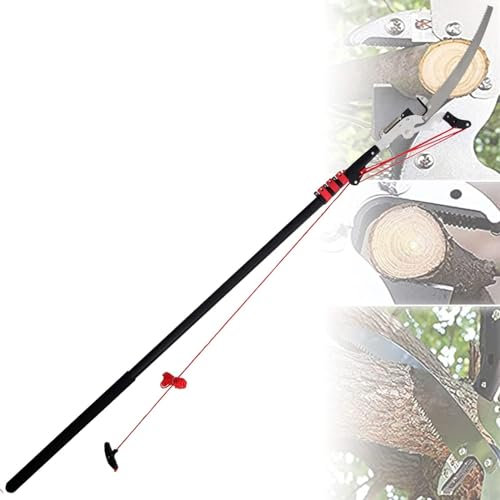 GLMGBP Scie d'élagage Extensible pour Arbres, Coupe-Branches à Haute Altitude, sécateur, cueilleur de Fruits, Tondeuse pour brindilles de Plantes et vignes (Taille : 24 Pieds)
