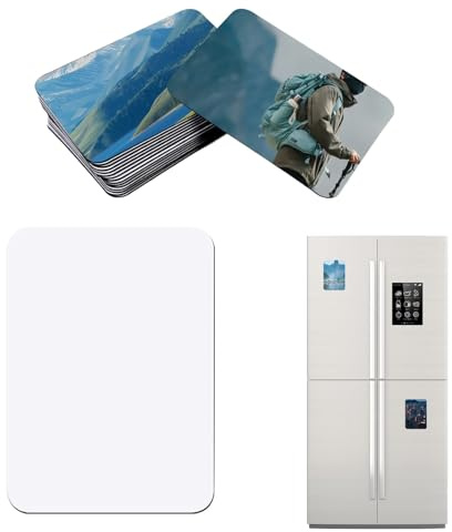 Sublimation Blanks Fridge Magnet 50pcs, Personalised Magnetic Stickers | 6CM×9CM, Customizable, Bright Prints for Home Office DIY Kitchen Microwave Office Wall Door Decorative