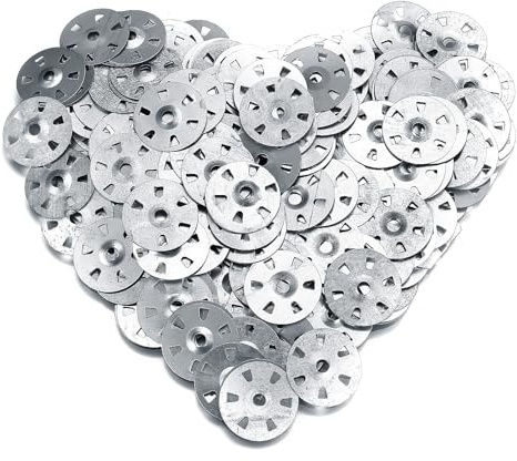 400 Pcs Easy Fix Washers, 35mm Diameter Galvanised Steel Fixing Washers for Insulation Thermoboard Backer Boards (400)