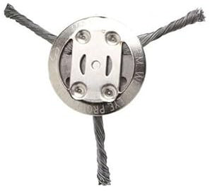 Cabezal de desbrozadora de césped de 6 pulgadas, cepillo de alambre de acero para jardín (150 mm, 3 cuchillos)