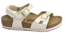 Birkenstock Rio AS Kids 1029570 25/34 anmutige perlweiss beige Mädchen Sandalen Schnallen Klett 27