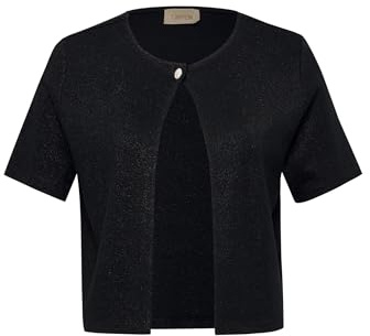 Cartoon Damen Shirtjacke Kurzarm 38, Schwarz/Schwarz