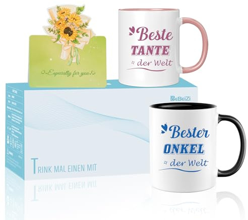 Tante und Onkel Geschenk – Tasse für die beste Tante & den besten Onkel der Welt | Geschenkidee zum Geburtstag, Muttertag, Vatertag oder Weihnachten